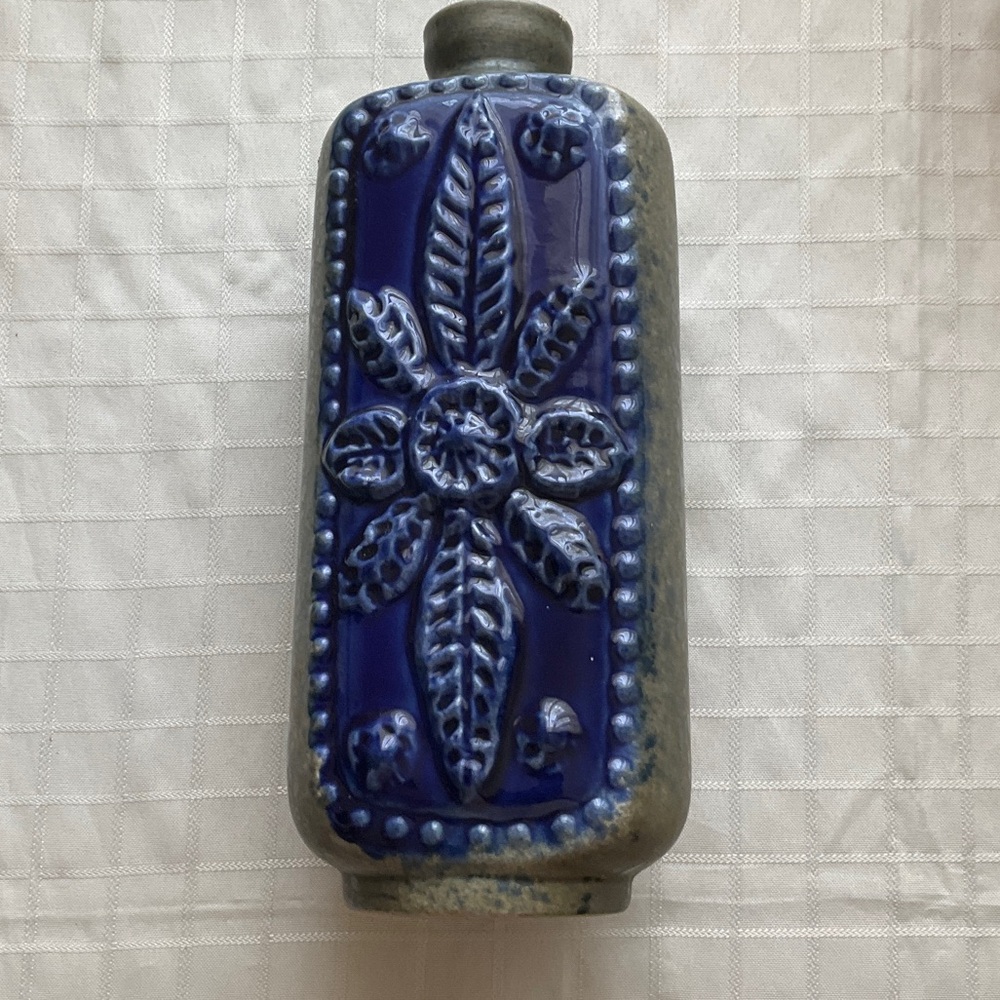 Pottery Vase with Floral Design